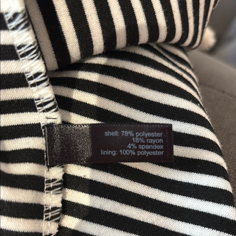 The Limited black and white striped dress with blue belt - Picture 13 of 13